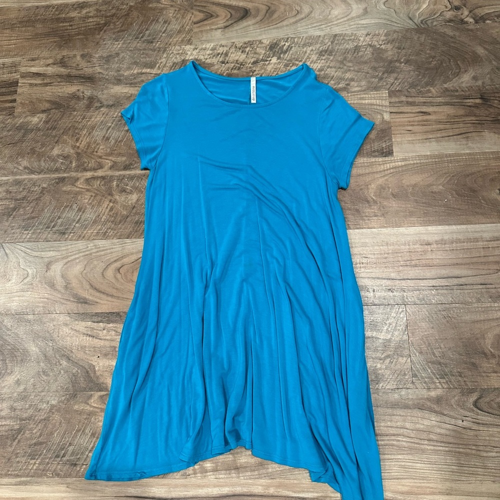Mittoshop super soft blue t-shirt dress